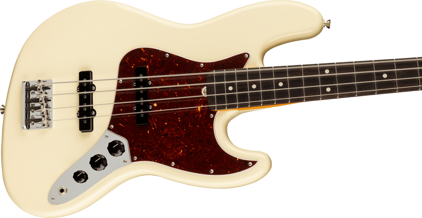 American Professional II Jazz Bass Rosewood Fingerboard Olympic White