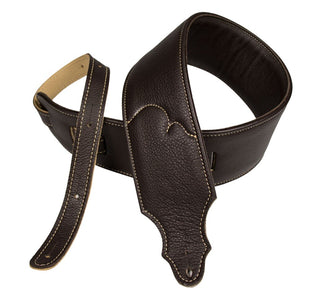 Franklin Strap 2.5" Padded Glove Leather Guitar Strap Chocolat