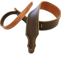 Franklin Strap 2.5" Chocolate/Gold Reversible Leather Strap