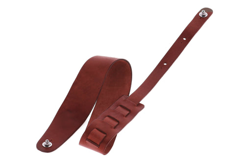 GEWA Gitarrengurt Premium Plain 70 Security Locks Farbe:Red Brown