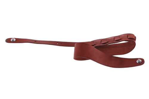 GEWA Gitarrengurt Premium Plain 70 Security Locks Farbe:Red Brown