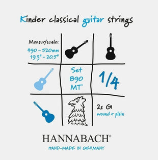 Hannabach 890 Saiten für Kindergitarre