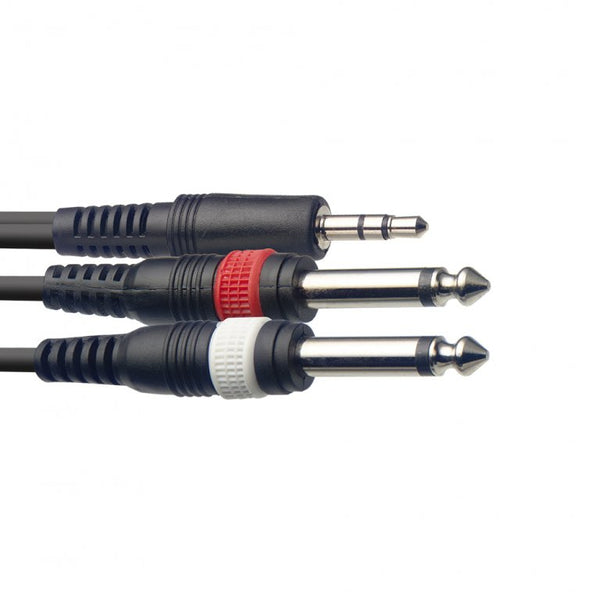 STAGG SYC2/MPS2XM Y-Kabel, Mini-Klinke/XLR (m/m), 2 m