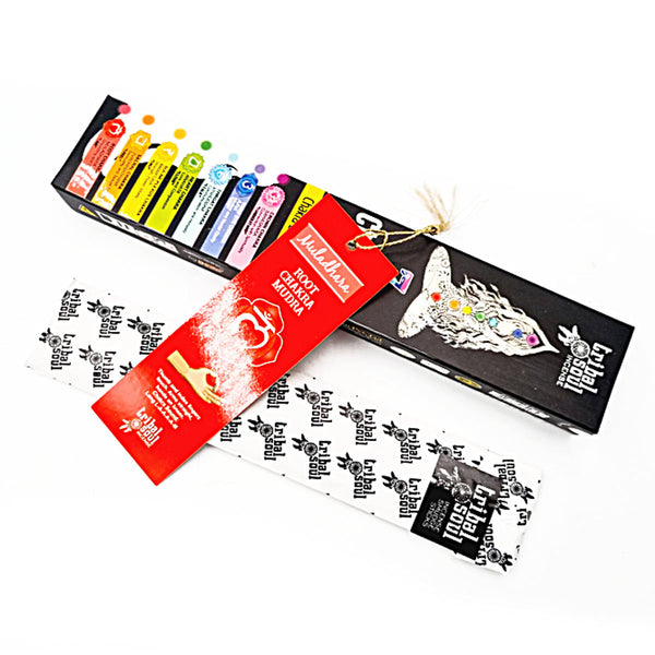 Tribal Räucherstäbchen - 7 Chakren mit Nachrichtenkarte