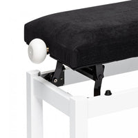 Stagg Pianobank PB36 Weiß matt- Samtbezug Schwarz