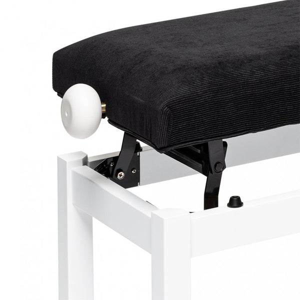 Stagg Pianobank PB36 Weiß matt- Samtbezug Schwarz