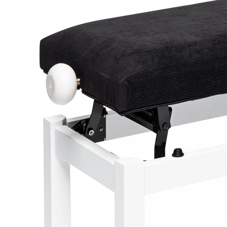 Stagg Pianobank PB36 Weiß matt- Samtbezug Schwarz