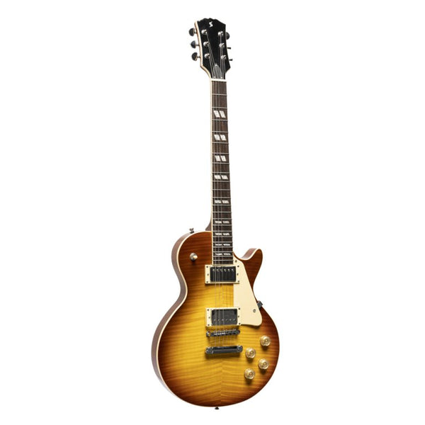 STAGG SEL-DLX TB BST - LP Model Tobacco Sunburst