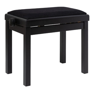 Stagg PB06G BKM VBK Pianobank Schwarz Matt mit schwarzem Samtpolster