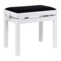 Stagg PB06G WHM VBK Pianobank Weiss mit Schwarzem Samtpolster