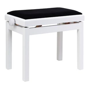 Stagg PB06G WHM VBK Pianobank Weiss mit Schwarzem Samtpolster