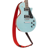 STAGG SLPL-NUBUK-RED Ledergitarrengurt