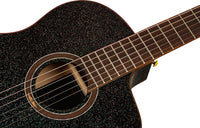 NEU Ortega The Private Room 4/4 Black Rainbow Sparkle Konzertgitarre inkl. Gigbag