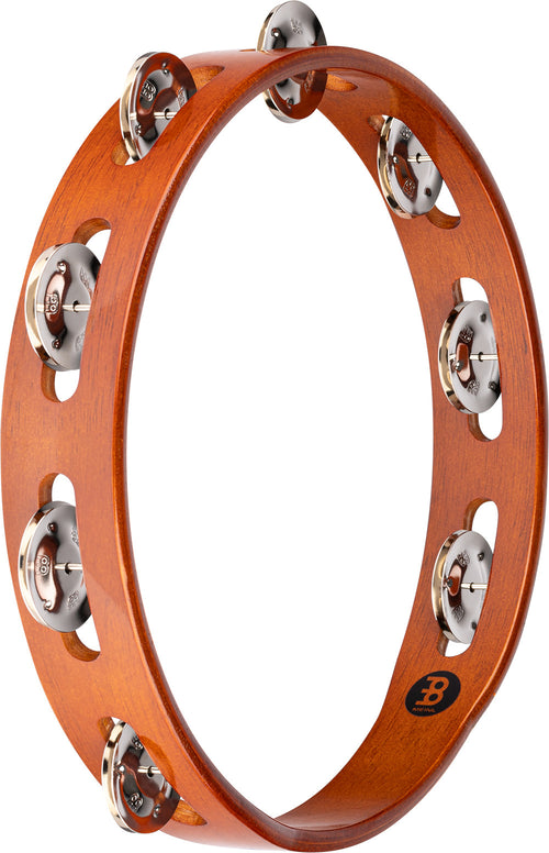 MEINL TA1AB Holz einreihig Tambourin mit Stahlschellen African Brown