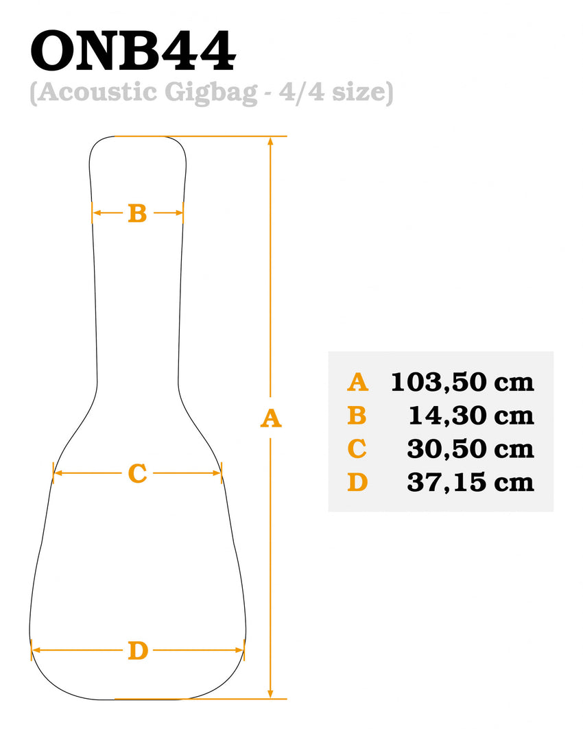 ORTEGA ONB44 KLASSIKGITARREN TASCHE 4/4
