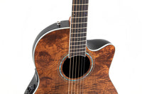 OVATION CS24P-NBM-G CELEBRITY TRADITIONAL PLUS MID CUTAWAY NOCE MOSCATA ACERO BURLED 