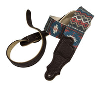 Franklin Strap Blue/Red Old Aztec Canvas Guitar Strap