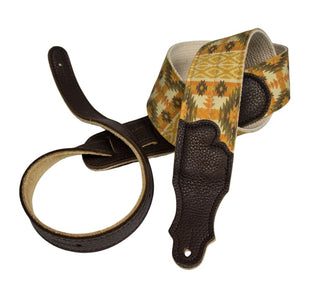 Franklin Gold Old Aztec Canvas Guitar Strap