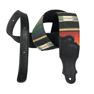 Franklin Strap 2″ Saddle Blanket Guitar Strap Black/Black
