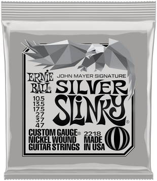 Ernie Ball John Mayer Silver Slinky Nickel Wound Electric Guitar Strings 10.5-47