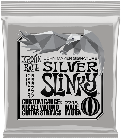 Corde per chitarra elettrica Ernie Ball John Mayer Silver Slinky Nickel Wound 10.5-47