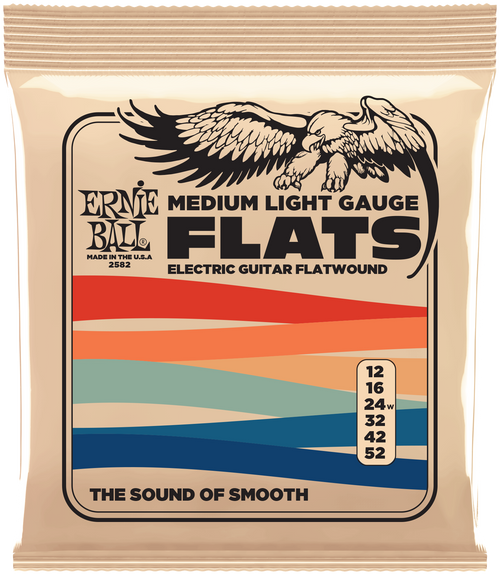ERNIE BALL Slinky Nickel Flatwound, Medio Leggero .012-.052