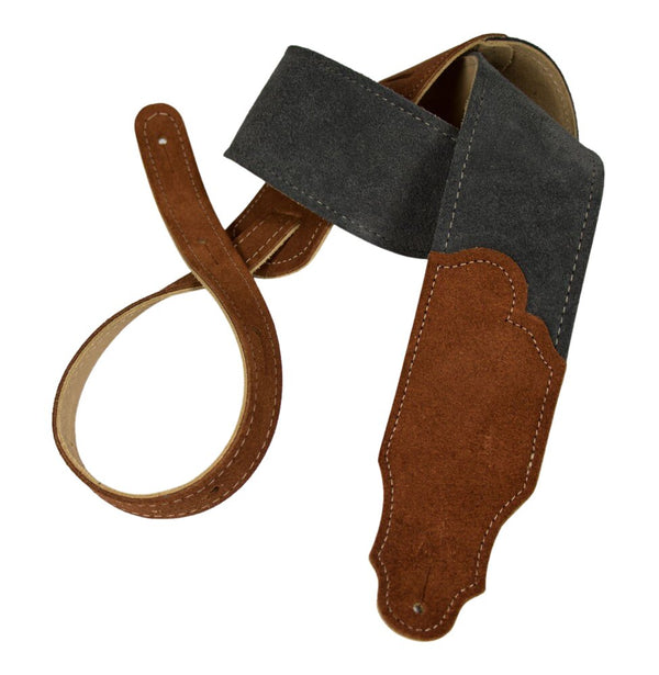 Tracolla per chitarra in pelle scamosciata Franklin Strap Sedona, grigia
