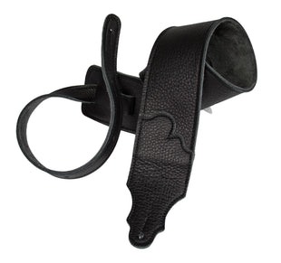 Franklin Strap 3" Original Black Glove Leather Guitar Strap