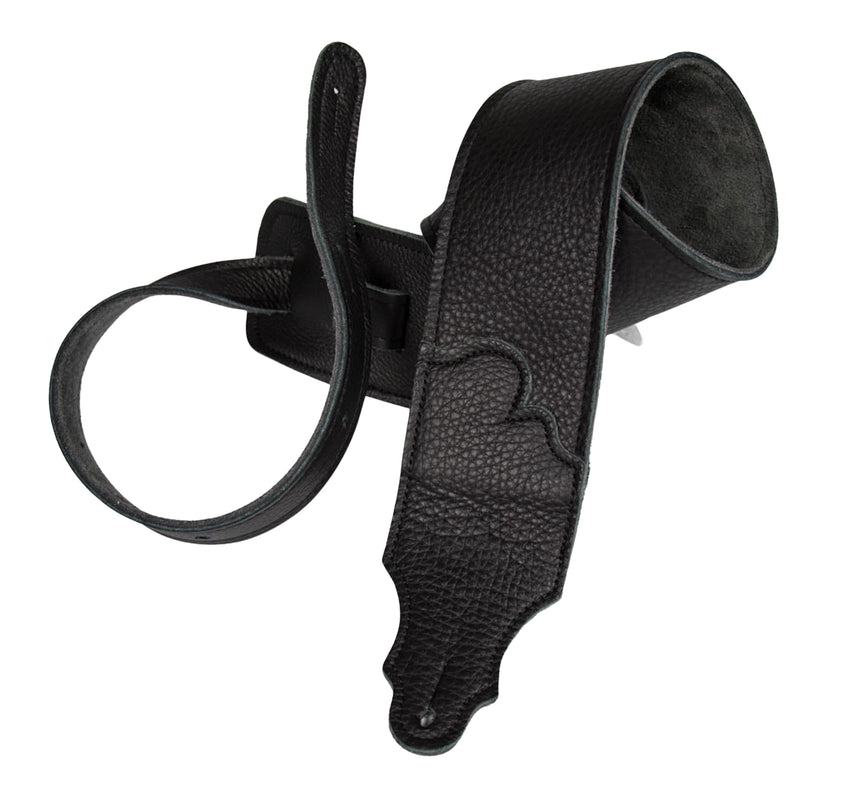 Franklin Strap 3" Original Black Glove Leather Guitar Strap
