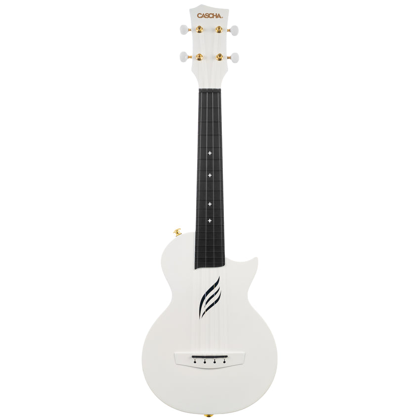 Cascha Concert Ukulele Carbon Fiber White