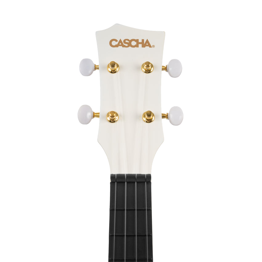 Cascha Concert Ukulele Carbon Fiber White