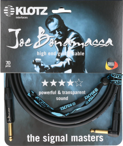 Klotz Joe Bonamassa 3m high end guitar cable angled jack