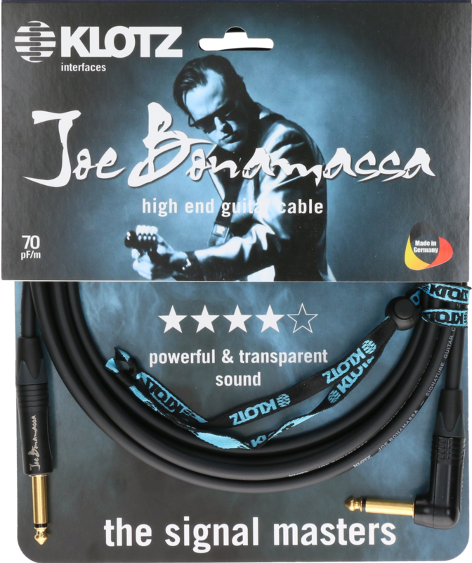Klotz Joe Bonamassa 3m High End Gitarrenkabel Winkelklinke