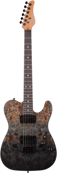 SCHECTER PT Standard Black Fade Burst Burl