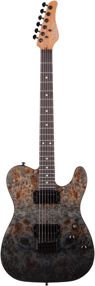 SCHECTER PT Standard Black Fade Burst Burl