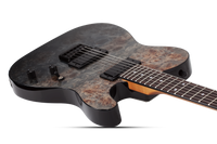SCHECTER PT Standard Black Fade Burst Burl