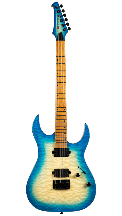 SPIRA GUITARS S-500QAB Qulited Aqua Blue