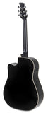 APPLAUSE by OVATION AED96-5HG Wood Dreadnought Electric Acoustic Guitar Black Gloss
