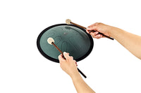 MEINL Sonic Energy 10" Compact Steel Tongue Drum, H Moll, 8 Töne, 432 Hz, Dunkelgrün-CSTD1DG