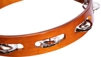 MEINL TA1AB Holz einreihig Tambourin mit Stahlschellen African Brown