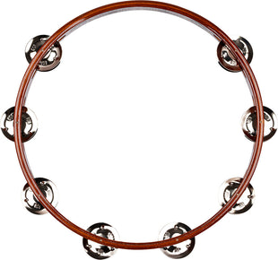 MEINL TA1AB Holz einreihig Tambourin mit Stahlschellen African Brown