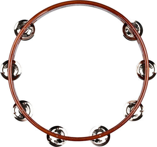 MEINL TA1AB Holz einreihig Tambourin mit Stahlschellen African Brown