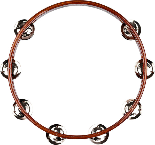 MEINL TA1AB Holz einreihig Tambourin mit Stahlschellen African Brown