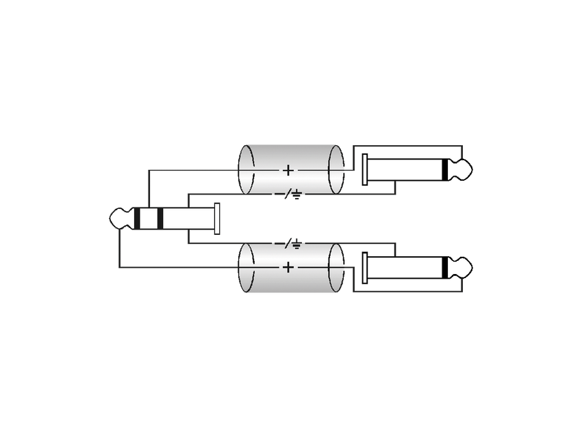 KLOTZ AY5-0200 1x 3.5 jack - 2x 6.3 jack - 2m