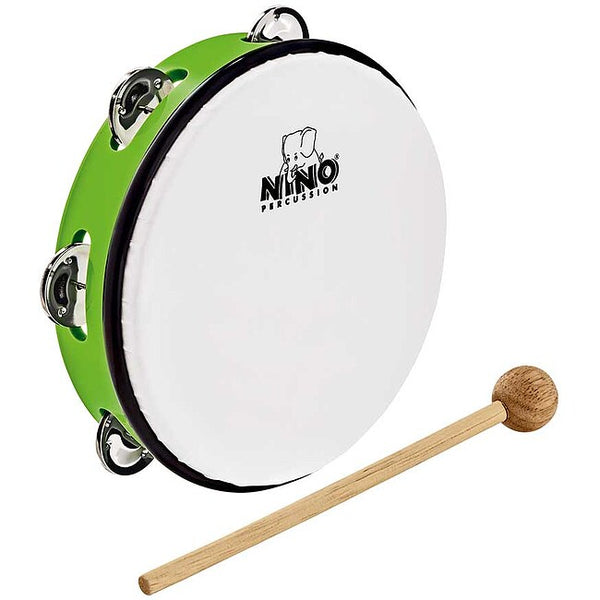 NINO Percussion Molded ABS Tambourine - 8" Grün
