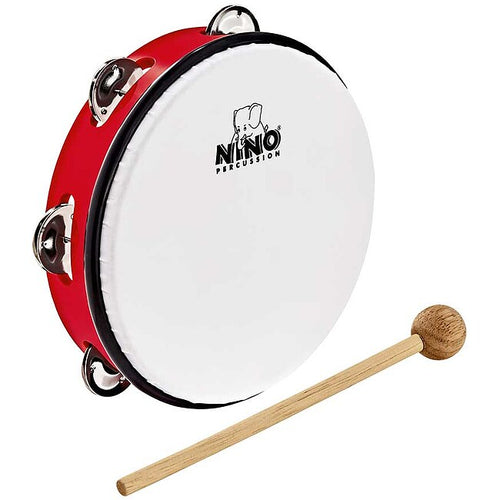 NINO Percussion Molded ABS Tambourine - 8" Rot