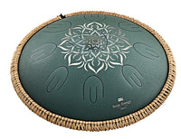 MEINL Sonic Energy OSTD3DGE 16" Octave Steel Tongue Drum, F Major, 9 Notes, 432 Hz, Dark Green