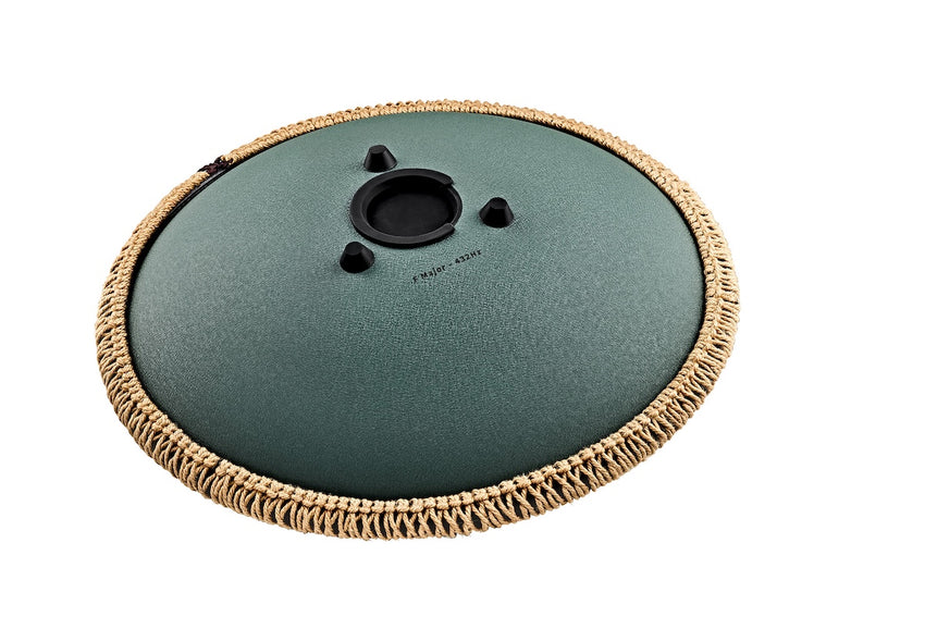 MEINL Sonic Energy OSTD3DGE 16" Octave Steel Tongue Drum, F Major, 9 Notes, 432 Hz, Dark Green