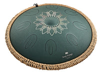 MEINL Sonic Energy OSTD4DGE 16" Octave Steel Tongue Drum, F# Minor, 9 Notes, 432 Hz, Dark Green