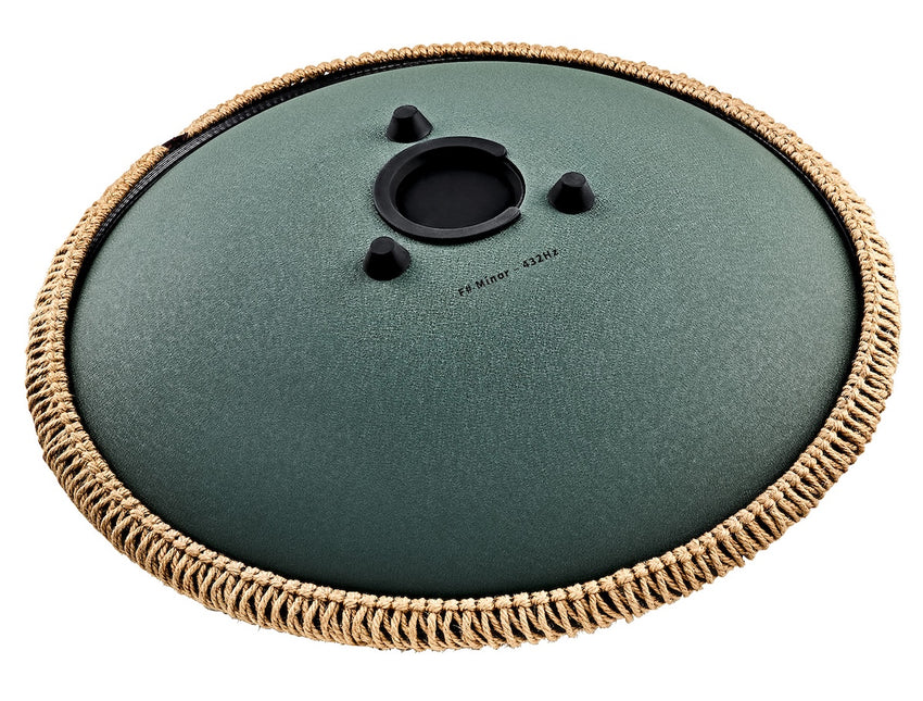 MEINL Sonic Energy OSTD4DGE 16" Octave Steel Tongue Drum, F# Minor, 9 Notes, 432 Hz, Dark Green
